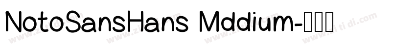 NotoSansHans Mddium字体转换